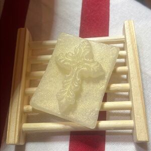 Jasmine Cross Glycerin Soap Mini guest soap  (No soap Rack)